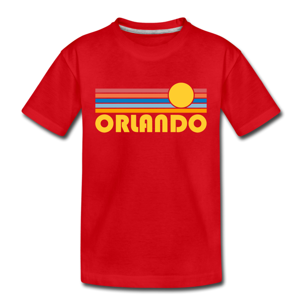 Orlando, Florida Toddler T-Shirt - Retro Sun Orlando Toddler Tee - red