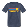 Orlando, Florida Toddler T-Shirt - Retro Sun Orlando Toddler Tee - heather blue