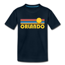 Orlando, Florida Toddler T-Shirt - Retro Sun Orlando Toddler Tee - deep navy
