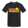 Telluride, Colorado Toddler T-Shirt - Retro Sun Telluride Toddler Tee - black