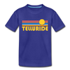 Telluride, Colorado Toddler T-Shirt - Retro Sun Telluride Toddler Tee - royal blue