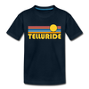 Telluride, Colorado Toddler T-Shirt - Retro Sun Telluride Toddler Tee - deep navy