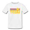 Texas Toddler T-Shirt - Retro Sun Texas Toddler Tee - white
