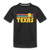 Texas Toddler T-Shirt - Retro Sun Texas Toddler Tee - black