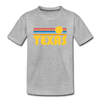 Texas Toddler T-Shirt - Retro Sun Texas Toddler Tee - heather gray