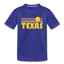 Texas Toddler T-Shirt - Retro Sun Texas Toddler Tee - royal blue
