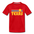 Texas Toddler T-Shirt - Retro Sun Texas Toddler Tee - red