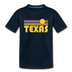 Texas Toddler T-Shirt - Retro Sun Texas Toddler Tee - deep navy