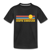 South Carolina Toddler T-Shirt - Retro Sun South Carolina Toddler Tee - black