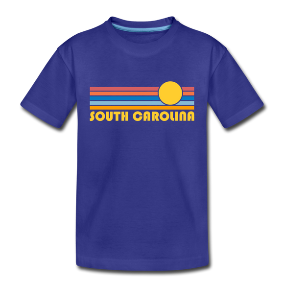 South Carolina Toddler T-Shirt - Retro Sun South Carolina Toddler Tee - royal blue