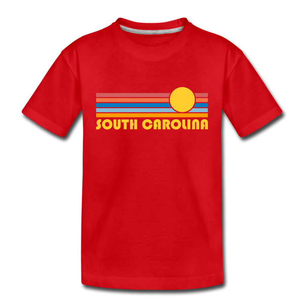 South Carolina Toddler T-Shirt - Retro Sun South Carolina Toddler Tee - red