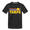 Tampa, Florida Toddler T-Shirt - Retro Sun Tampa Toddler Tee - black