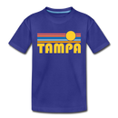 Tampa, Florida Toddler T-Shirt - Retro Sun Tampa Toddler Tee - royal blue