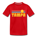 Tampa, Florida Toddler T-Shirt - Retro Sun Tampa Toddler Tee - red