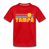 Tampa, Florida Toddler T-Shirt - Retro Sun Tampa Toddler Tee - red