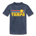 Tampa, Florida Toddler T-Shirt - Retro Sun Tampa Toddler Tee - heather blue