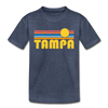 Tampa, Florida Toddler T-Shirt - Retro Sun Tampa Toddler Tee - heather blue