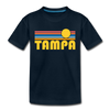 Tampa, Florida Toddler T-Shirt - Retro Sun Tampa Toddler Tee - deep navy