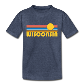 Wisconsin Toddler T-Shirt - Retro Sun Wisconsin Toddler Tee