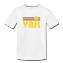 Vail, Colorado Toddler T-Shirt - Retro Sun Vail Toddler Tee - white