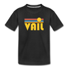 Vail, Colorado Toddler T-Shirt - Retro Sun Vail Toddler Tee - black