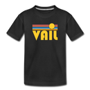 Vail, Colorado Toddler T-Shirt - Retro Sun Vail Toddler Tee - black