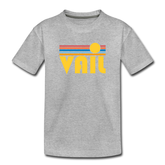 Vail, Colorado Toddler T-Shirt - Retro Sun Vail Toddler Tee - heather gray