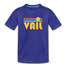 Vail, Colorado Toddler T-Shirt - Retro Sun Vail Toddler Tee - royal blue