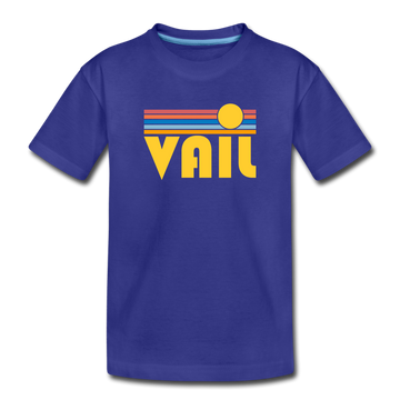 Vail, Colorado Toddler T-Shirt - Retro Sun Vail Toddler Tee - royal blue