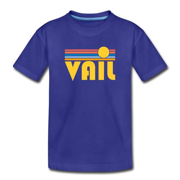 Vail, Colorado Toddler T-Shirt - Retro Sun Vail Toddler Tee - royal blue