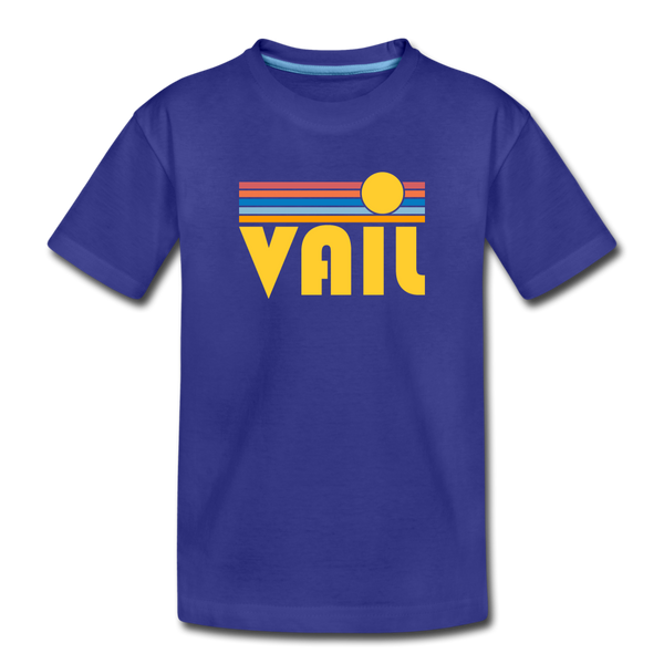 Vail, Colorado Toddler T-Shirt - Retro Sun Vail Toddler Tee - royal blue