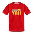 Vail, Colorado Toddler T-Shirt - Retro Sun Vail Toddler Tee - red