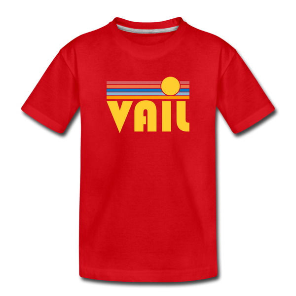 Vail, Colorado Toddler T-Shirt - Retro Sun Vail Toddler Tee - red