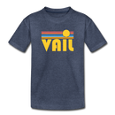 Vail, Colorado Toddler T-Shirt - Retro Sun Vail Toddler Tee - heather blue