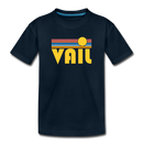 Vail, Colorado Toddler T-Shirt - Retro Sun Vail Toddler Tee - deep navy