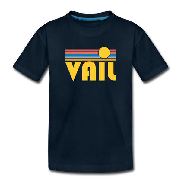 Vail, Colorado Toddler T-Shirt - Retro Sun Vail Toddler Tee - deep navy