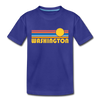 Washington Toddler T-Shirt - Retro Sun Washington Toddler Tee - royal blue