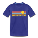 Washington Toddler T-Shirt - Retro Sun Washington Toddler Tee - royal blue