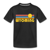 Wyoming Toddler T-Shirt - Retro Sun Wyoming Toddler Tee - black