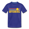Wyoming Toddler T-Shirt - Retro Sun Wyoming Toddler Tee - royal blue