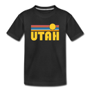 Utah Toddler T-Shirt - Retro Sun Utah Toddler Tee - black