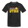 Utah Toddler T-Shirt - Retro Sun Utah Toddler Tee - black
