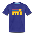 Utah Toddler T-Shirt - Retro Sun Utah Toddler Tee - royal blue