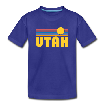Utah Toddler T-Shirt - Retro Sun Utah Toddler Tee - royal blue