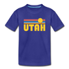 Utah Toddler T-Shirt - Retro Sun Utah Toddler Tee - royal blue