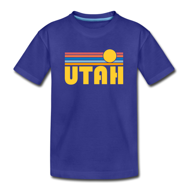 Utah Toddler T-Shirt - Retro Sun Utah Toddler Tee - royal blue