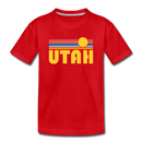 Utah Toddler T-Shirt - Retro Sun Utah Toddler Tee - red