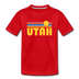 Utah Toddler T-Shirt - Retro Sun Utah Toddler Tee - red