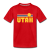 Utah Toddler T-Shirt - Retro Sun Utah Toddler Tee - red