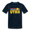 Utah Toddler T-Shirt - Retro Sun Utah Toddler Tee - deep navy